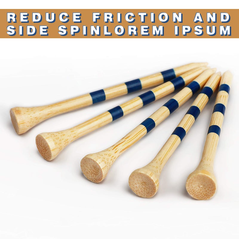 CHAMPKEY Premium Bamboo Golf Tees Pack of 170-120 Pcs Long Tees with 50 Pcs Short Tees Assorted Pack - Friendly Biodegradable Material Golf Teeï¼ˆ3-1/4"ï¼‰ - Image 4